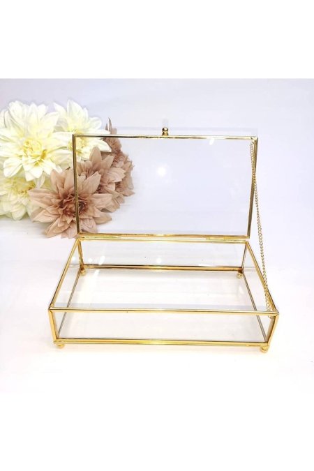 صندوق زجاج مستطيل 32*23 سم